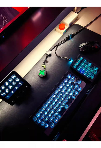 Independent induction magnetic switch light, one to two dual Type-C, 8k gaming cable, keyboard customization, manual data cable