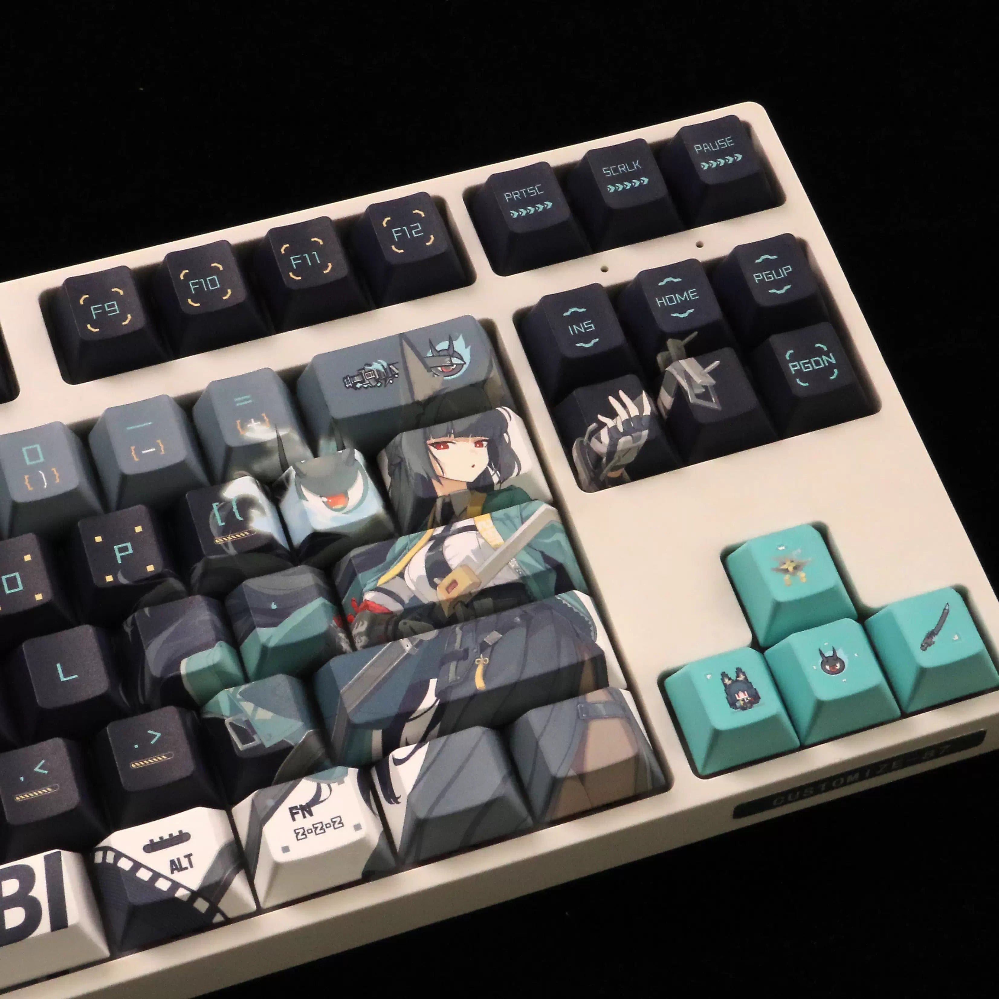 Zenless Zone Zero series, Hoshimi Miyabi theme, PBT material personalized keycap set, anime keycap culture peripheral mechanical keyboard decoration keycaps
