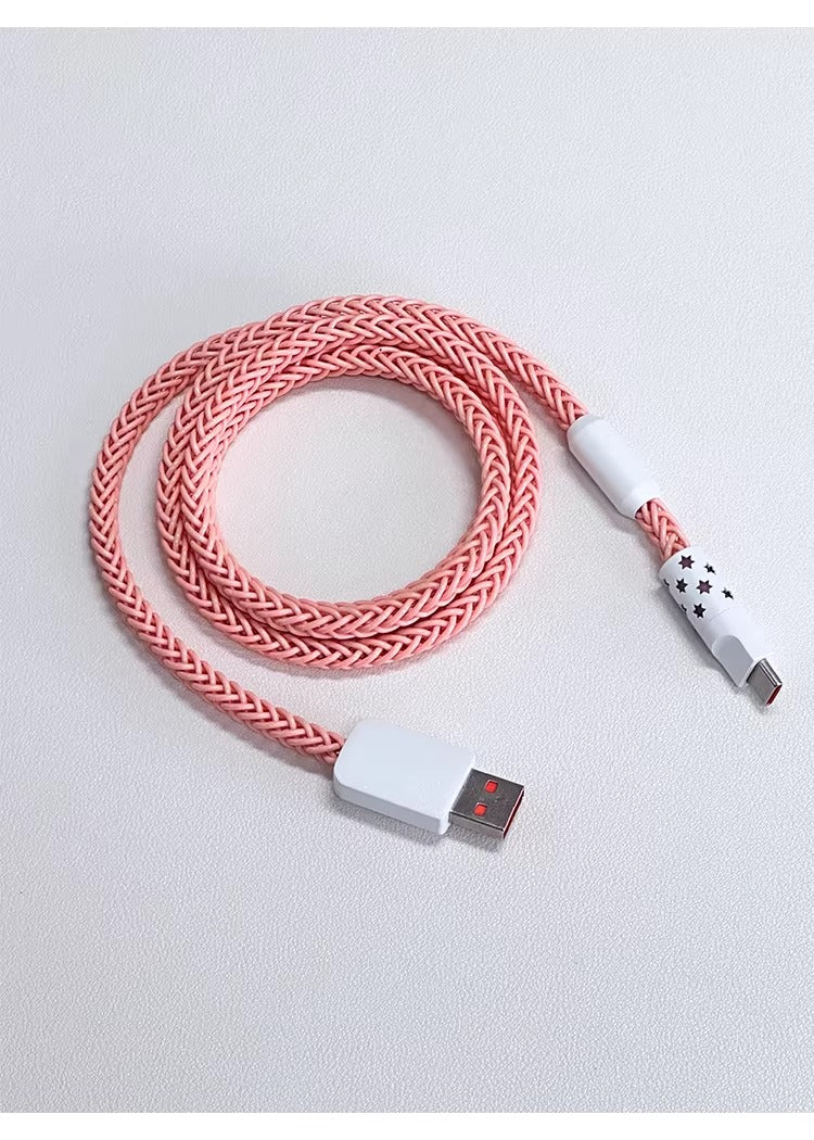 Basic overall luminous single-crystal copper mechanical keyboard customized manual data cable, luminous data cable