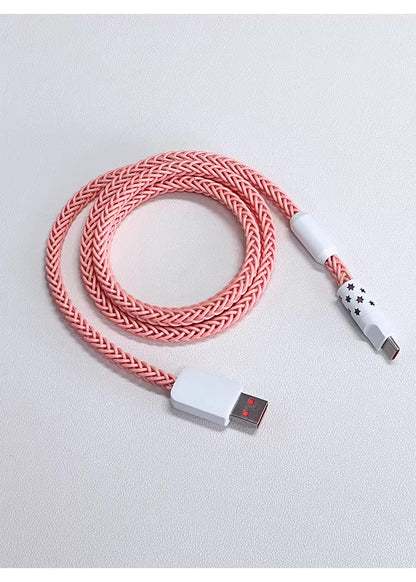 Basic overall luminous single-crystal copper mechanical keyboard customized manual data cable, luminous data cable