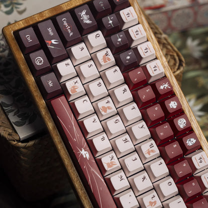 The Hollow Knight theme, PBT material, sublimation， Personalized keycap set, original factory height mechanical keyboard decorative keycap set