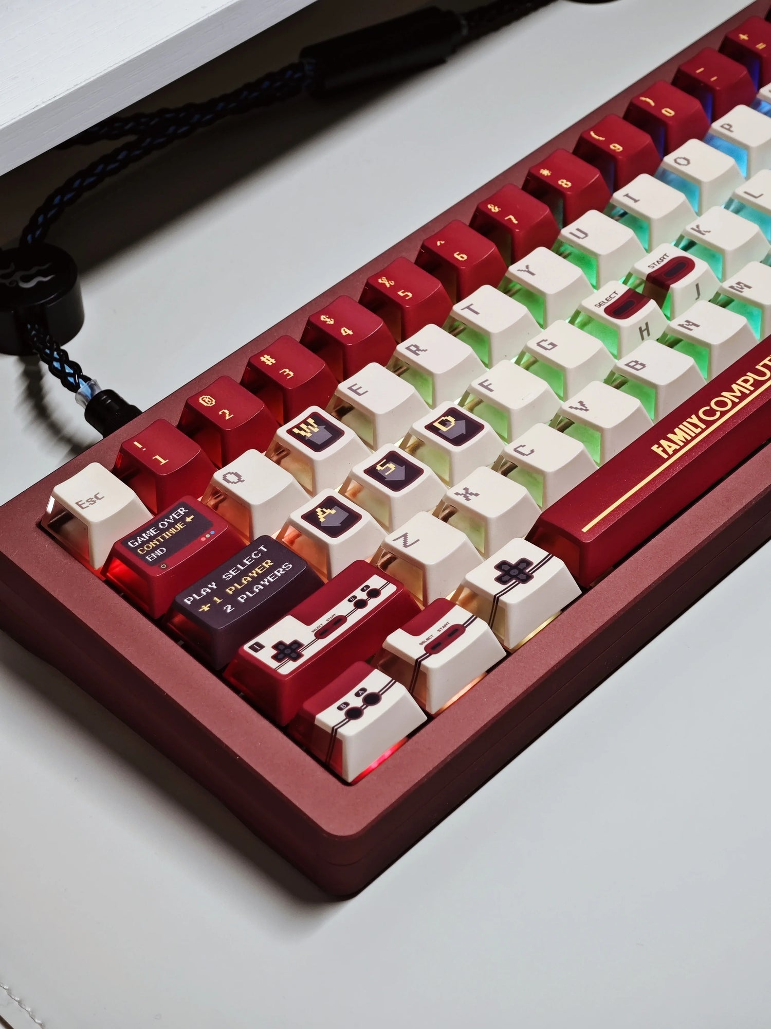 Childhood Memories Series, FC game console retro game console theme personalized keycap design, PBT material customized set keycap decoration keycap