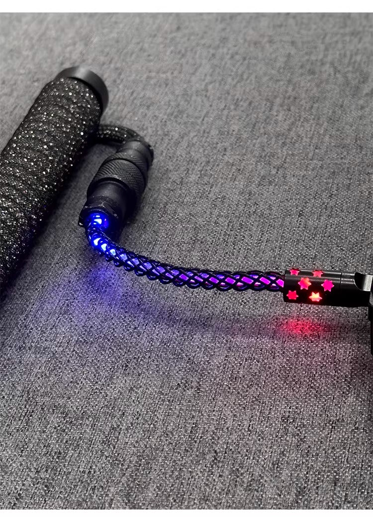 Flash drill three-stage aviation plug custom data cable mechanical keyboard luminous cable supports 8k