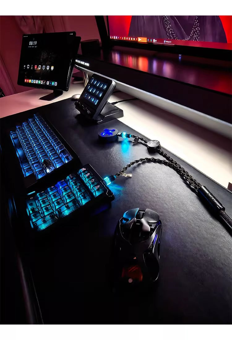 Independent induction magnetic switch light, one to two dual Type-C, 8k gaming cable, keyboard customization, manual data cable