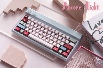 Monument Valley, ANCORE LIGHT themed personalized keycap set, soft gloss metallic pink factory high sublimation process keycaps, fully supplemented