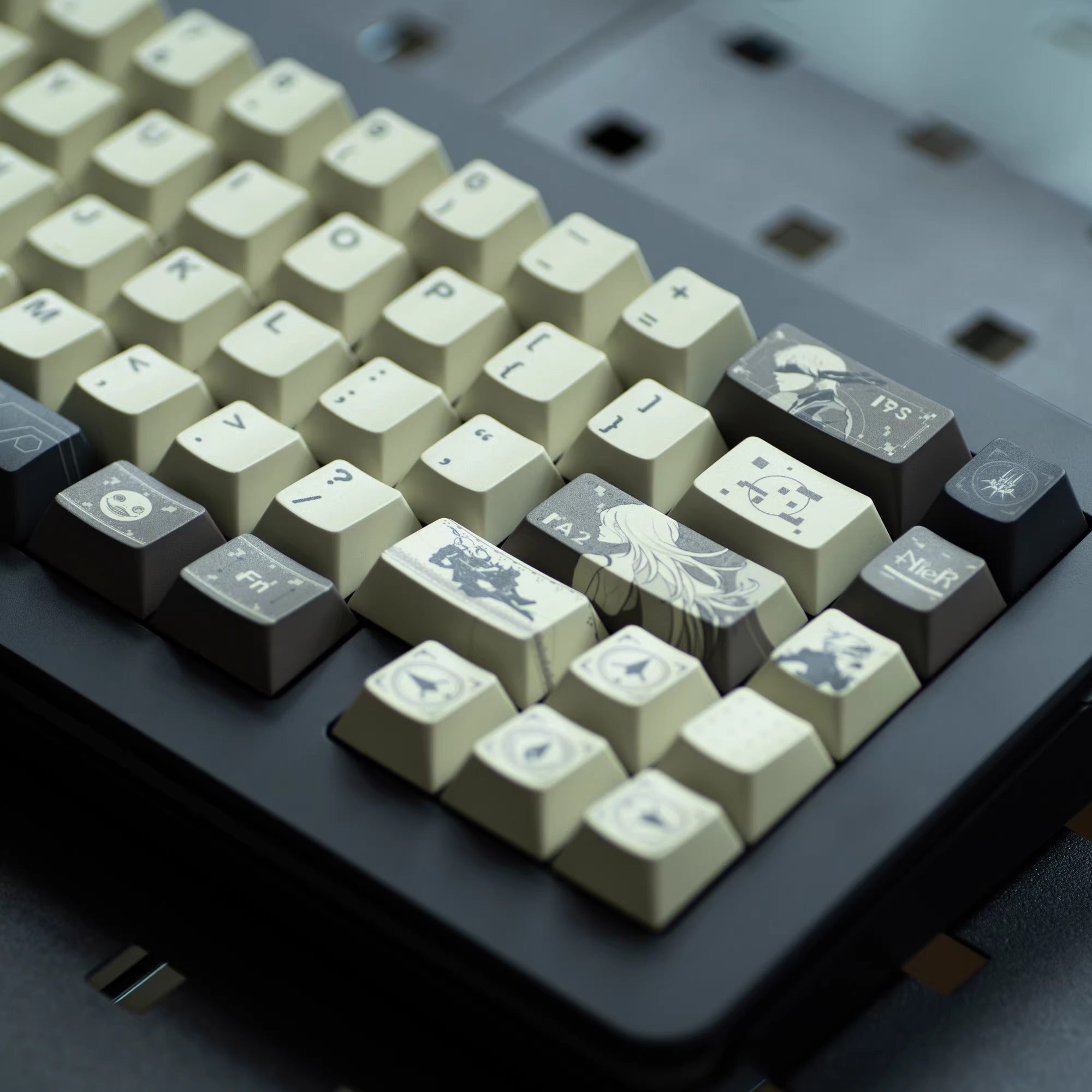NieR: Automata theme, PBT material, sublimation， Personalized keycap set, original factory height mechanical keyboard decorative keycap set