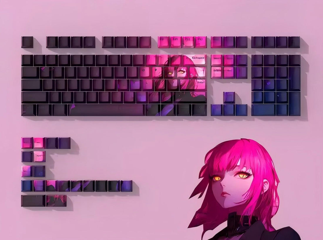 Chainsaw Man Theme, Makima, PBT Material, Sublimation Craftsmanship, Anime Culture Innovation Decorative Keycap Set