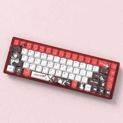 Sakurajima Mai theme, custom set personalized keycap series, PBT material, Original factory height, compatible with 61/64/68/75/84/87/104 mechanical keyboard keycap set