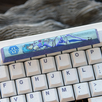 EVA series, Asuka/Ayanami Rei theme, 6.25U/7U space bar titanium alloy personalized keycaps, anime game theme design mechanical keyboard decoration keycaps