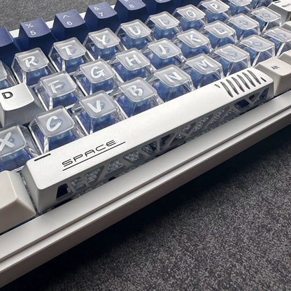 Aluminum alloy hollow design, anodized corrosion-resistant, WASD/directional keys, mechanical keyboard metal replacement set, keyboard decorative keycaps