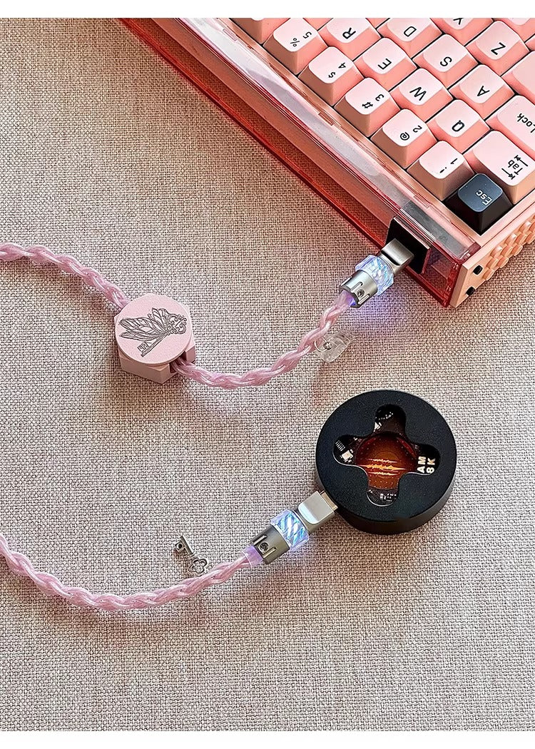 Independent induction magnetic switch light, one to two dual Type-C, 8k gaming cable, keyboard customization, manual data cable