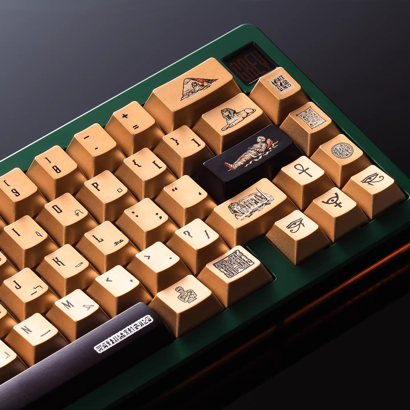 Mysterious Egypt, Metal Gloss PBT Material Personalized Keycap Set, Mechanical Keyboard Theme Design Decorative Keycap Set