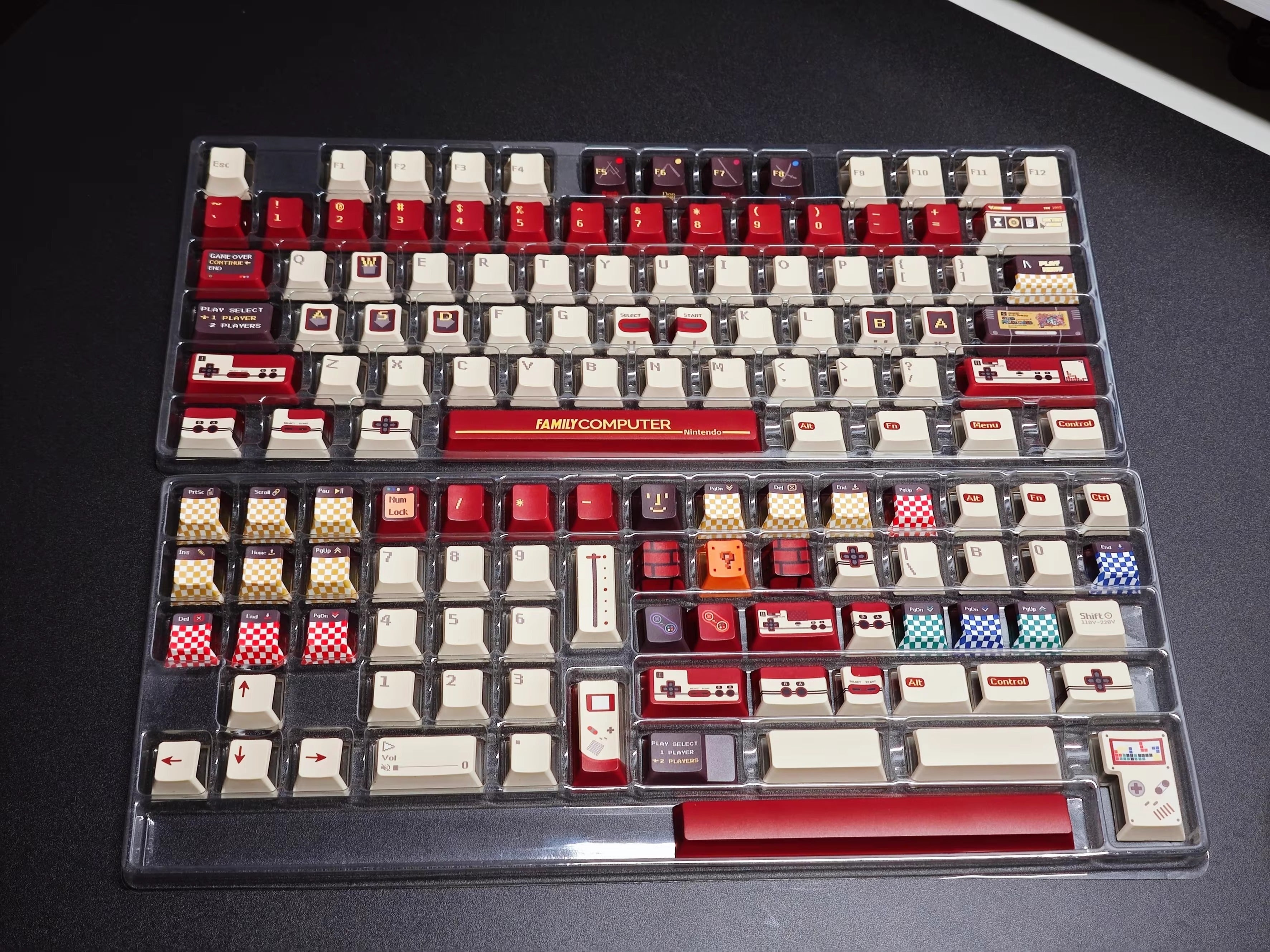 Childhood Memories Series, FC game console retro game console theme personalized keycap design, PBT material customized set keycap decoration keycap