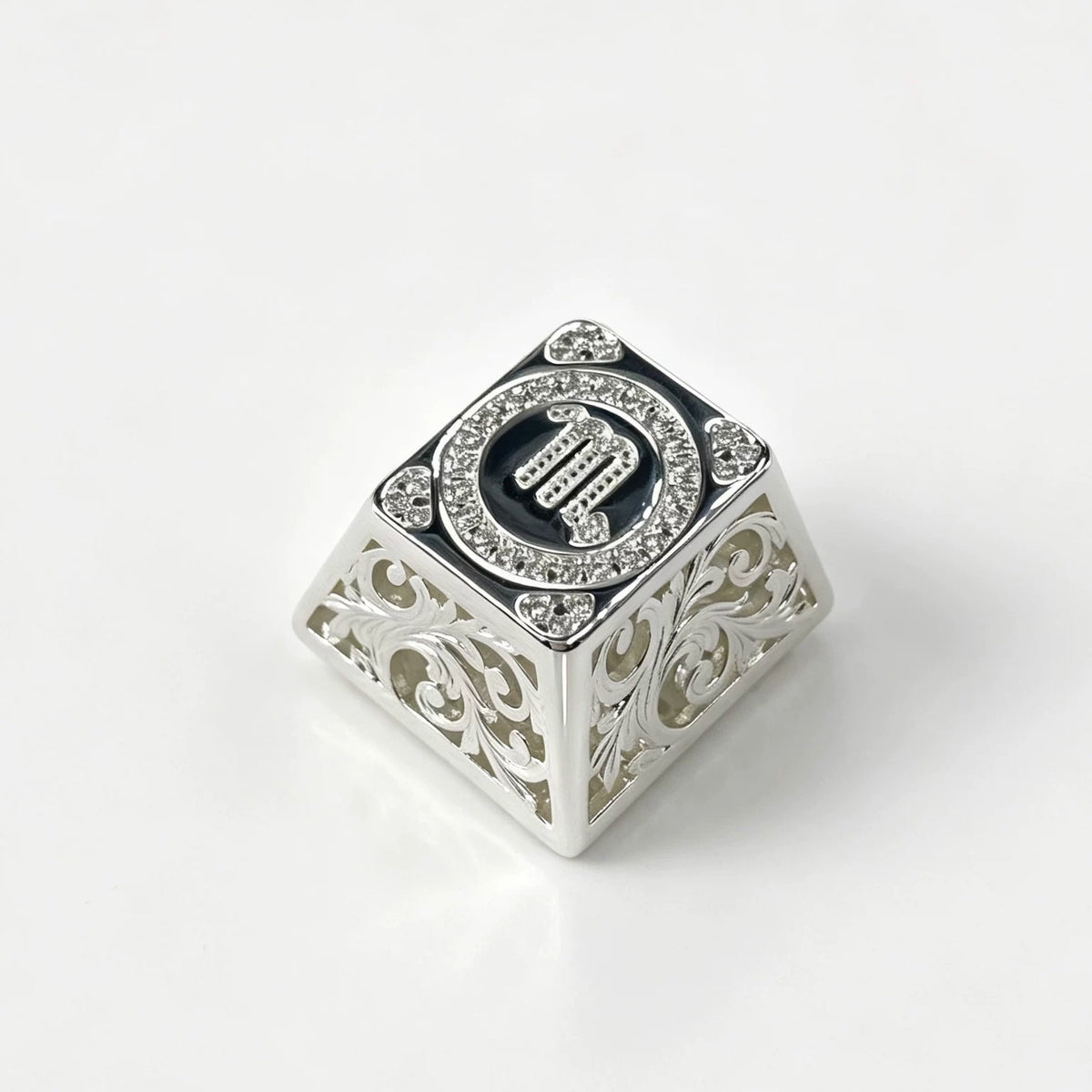Pure silver hollow 12 Constellation  Personalized Keycaps, Mechanical Keyboard Decorative Keycaps, Constellation Divination Cultural Creative Products.