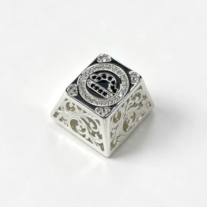 Pure silver hollow 12 Constellation  Personalized Keycaps, Mechanical Keyboard Decorative Keycaps, Constellation Divination Cultural Creative Products.