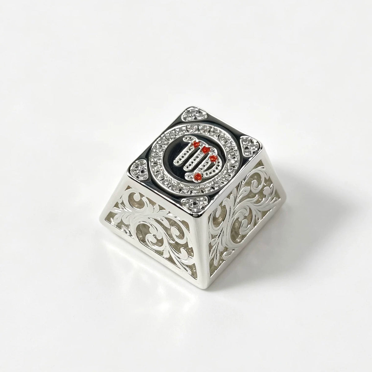 Pure silver hollow 12 Constellation  Personalized Keycaps, Mechanical Keyboard Decorative Keycaps, Constellation Divination Cultural Creative Products.