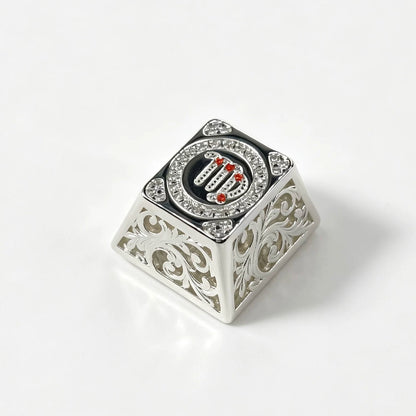 Pure silver hollow 12 Constellation  Personalized Keycaps, Mechanical Keyboard Decorative Keycaps, Constellation Divination Cultural Creative Products.