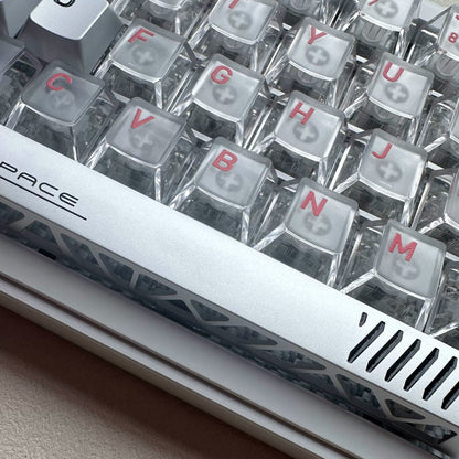 Aluminum alloy hollow design, anodized corrosion-resistant, WASD/directional keys, mechanical keyboard metal replacement set, keyboard decorative keycaps