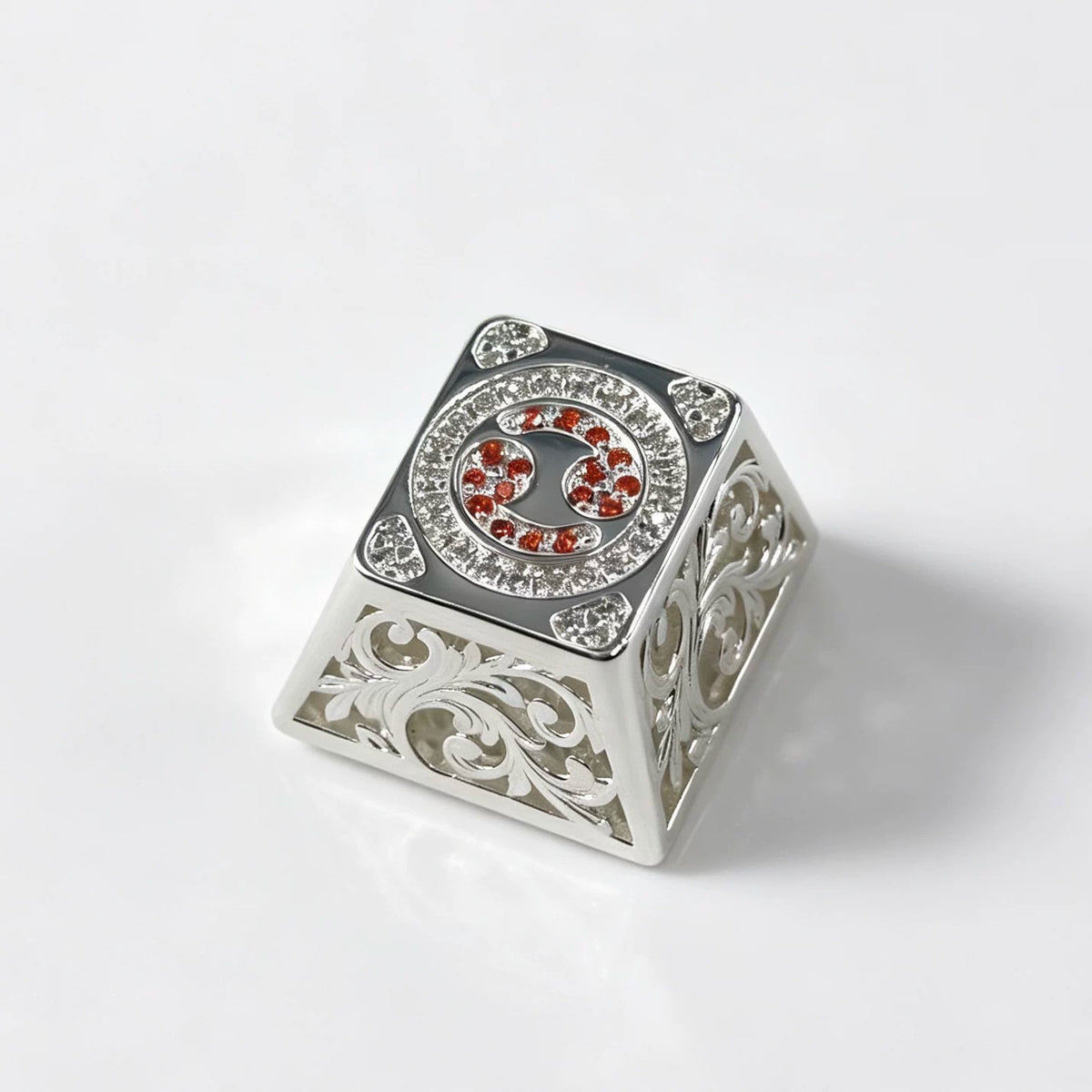 Pure silver hollow 12 Constellation  Personalized Keycaps, Mechanical Keyboard Decorative Keycaps, Constellation Divination Cultural Creative Products.