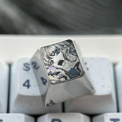 Ado series titanium mechanical keyboard keycaps, precision carved lines, anime virtual singers, ESC backup keys