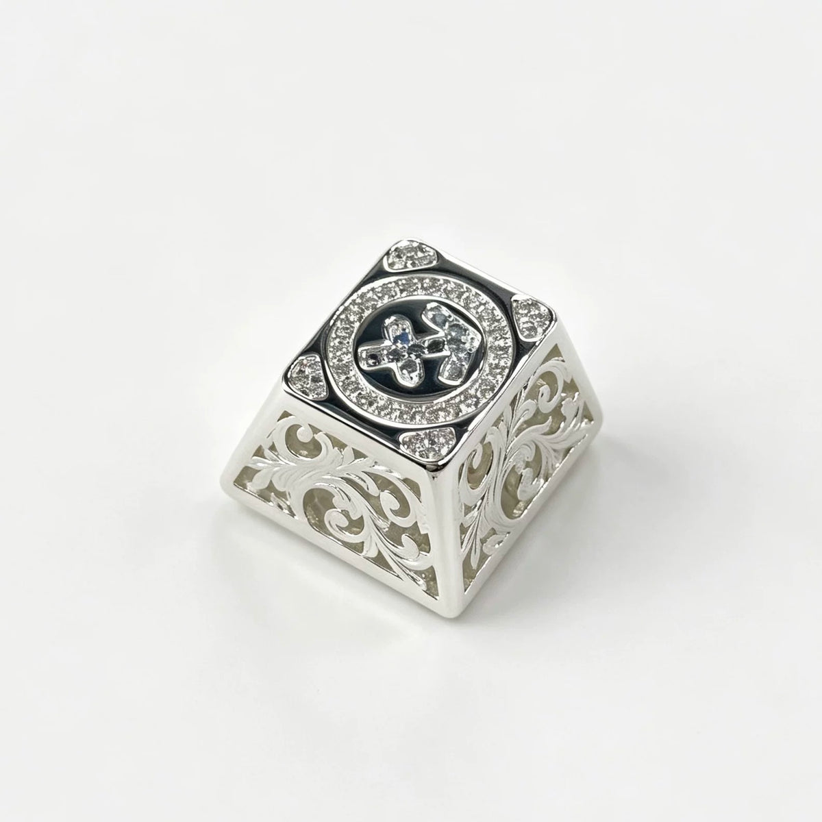 Pure silver hollow 12 Constellation  Personalized Keycaps, Mechanical Keyboard Decorative Keycaps, Constellation Divination Cultural Creative Products.