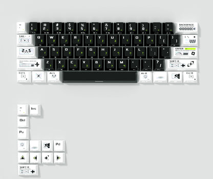 Time spans theme design, PBT material personalized keycap set, anime and games cultural creative decoration keycap set, compatible with 61/64/68/75/84/87/104 mechanical keyboard