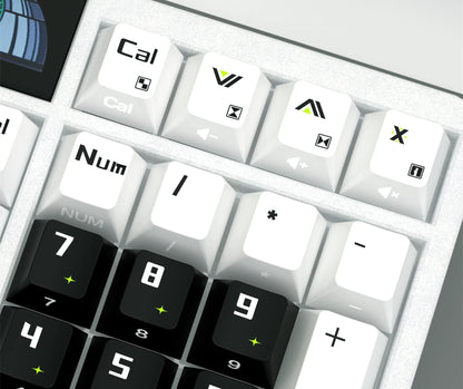 Time spans theme design, PBT material personalized keycap set, anime and games cultural creative decoration keycap set, compatible with 61/64/68/75/84/87/104 mechanical keyboard