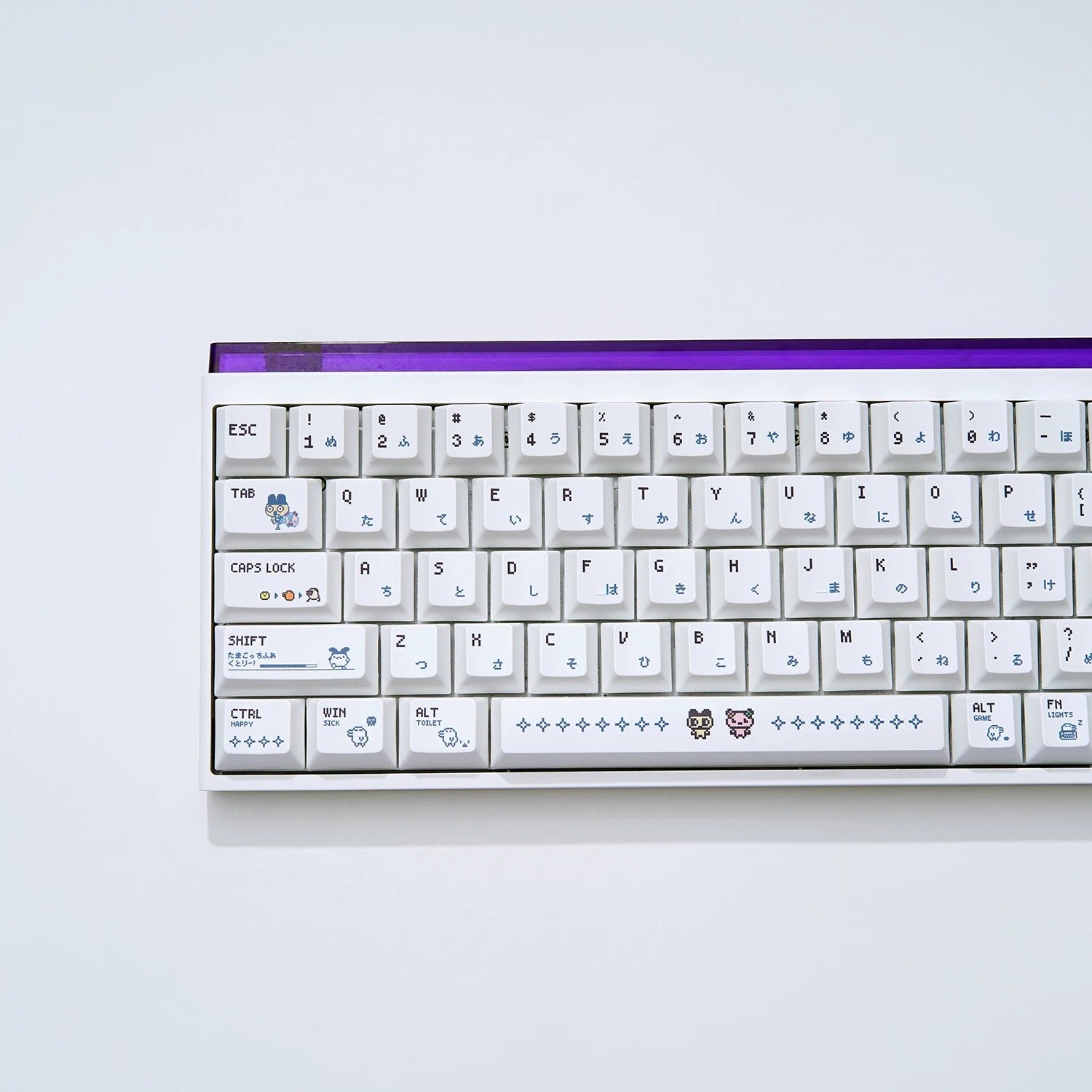 Electronic Pet, Virtual Pet theme design replaces keycaps, PBT material material personalized keycap set, compatible with 61/64/68/75/84/87/104 mechanical keyboard replacement keycap