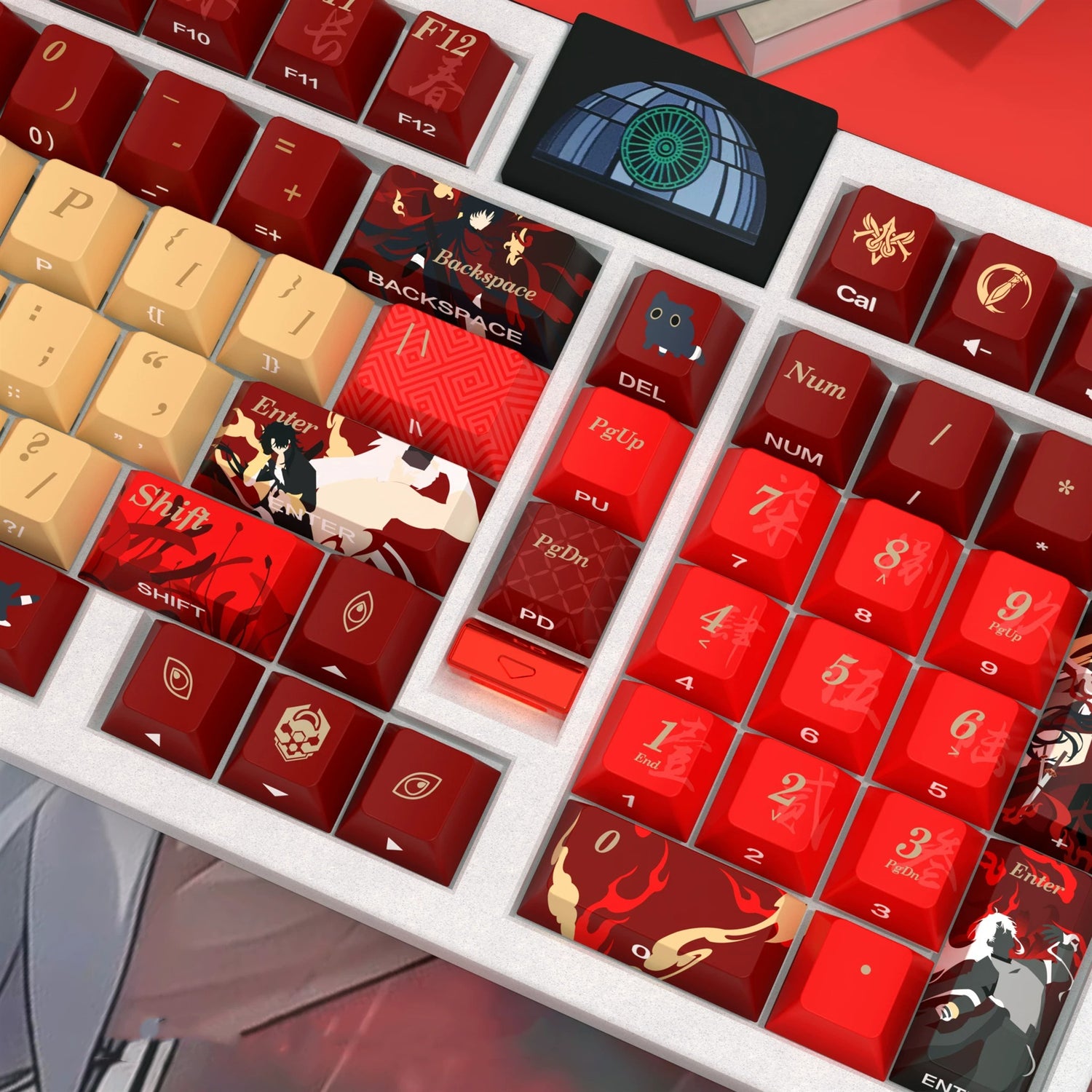 Honkai：Star Rail，Blade Theme PBT material personalized keycap set, anime cultural creative decoration keycap set, compatible with 61/64/68/75/84/87/104 mechanical keyboard
