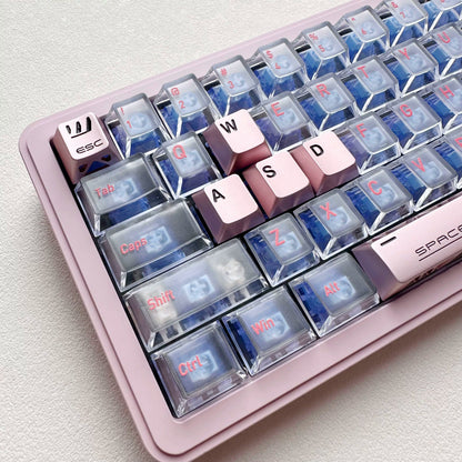 Aluminum alloy hollow design, anodized corrosion-resistant, WASD/directional keys, mechanical keyboard metal replacement set, keyboard decorative keycaps