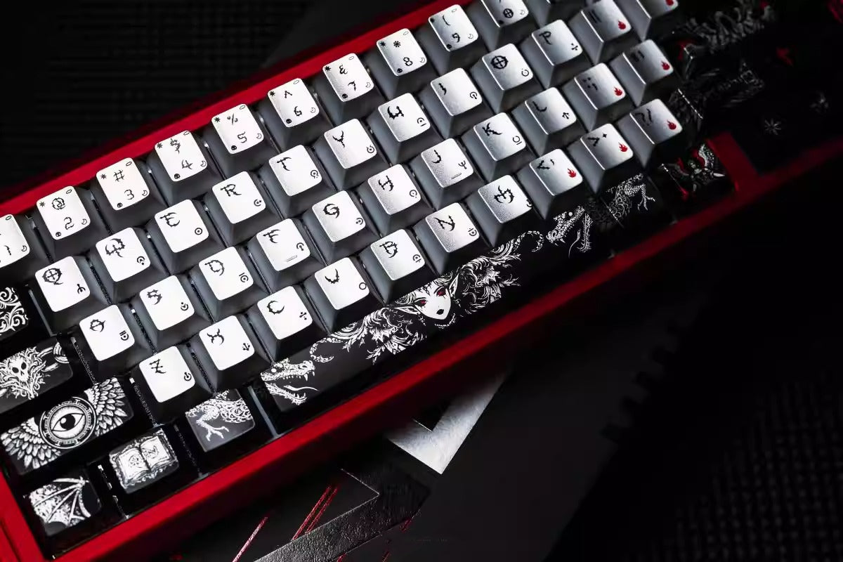 Fallen Angel Theme Design Keycap Metal Paint Pearl Paint Craftsmanship PBT Material Original Factory High Heat Sublimation Craftsmanship High Beauty Customization Personalized Keycap Set