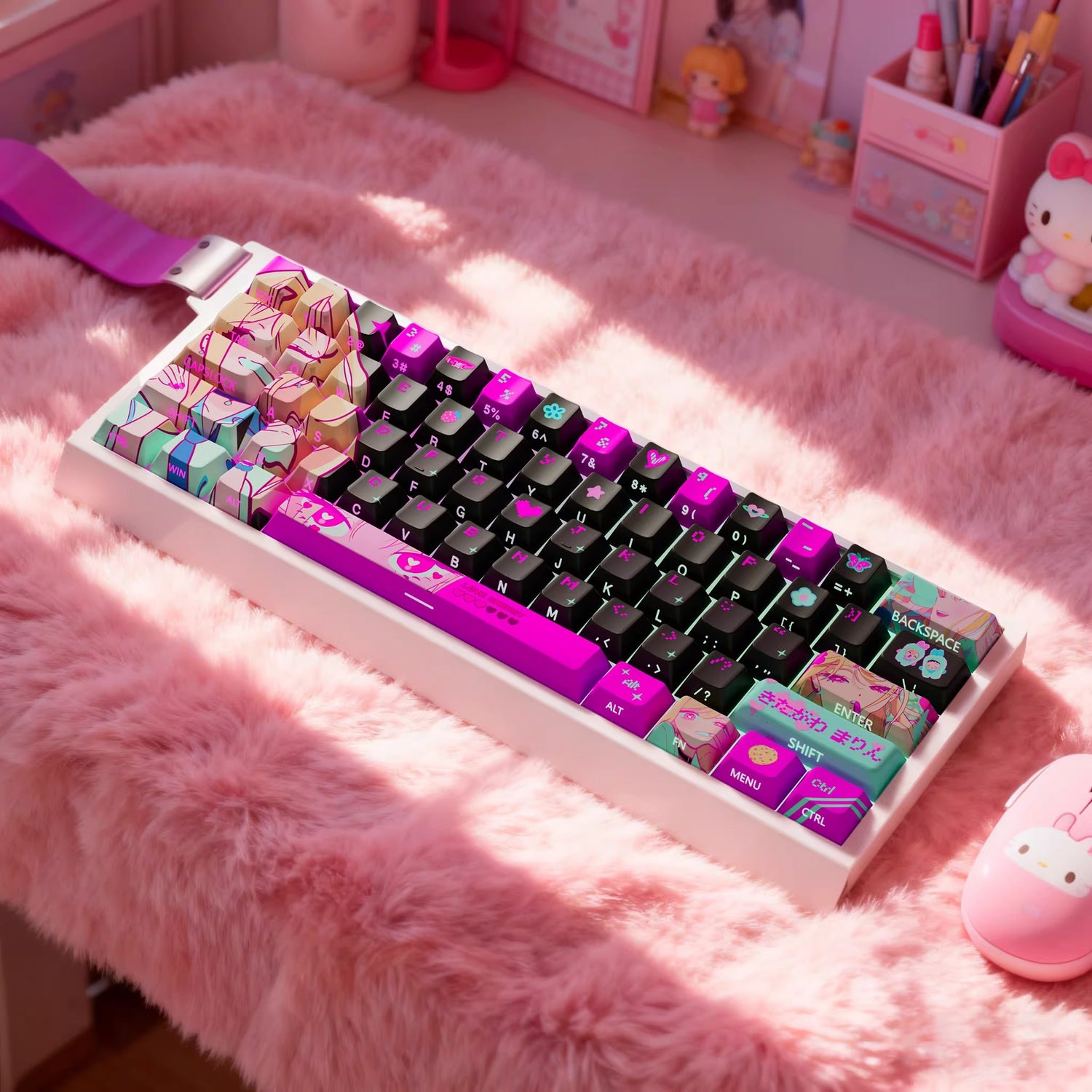 My Dress Up Darling, Kitagawa Marin Theme, PBT+PC Material Personalized Keycap Set, Anime Game Culture Creative Decorative Keycap Set