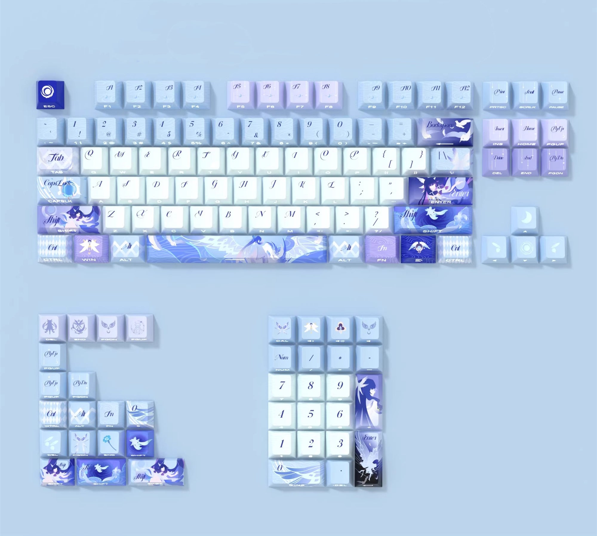 Genshin Impact Theme, Columbina Hyposelenia Personalized Keycap Set, Anime Game Creative Culture Peripheral Decorative Keycaps