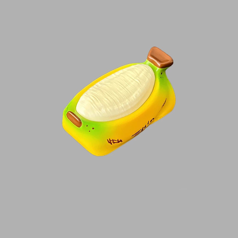 Banana shaped resin personalized keycaps, fruit keycaps, trendy cultural and creative keycaps, mechanical keyboard backspace/enter/caps replacement keycaps, decorative keycaps
