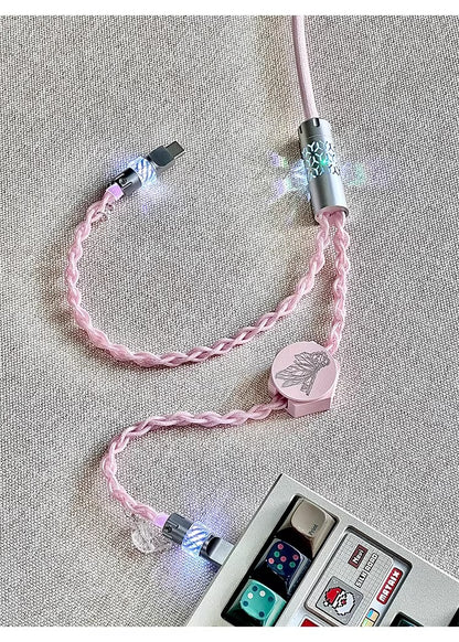 Independent induction magnetic switch light, one to two dual Type-C, 8k gaming cable, keyboard customization, manual data cable