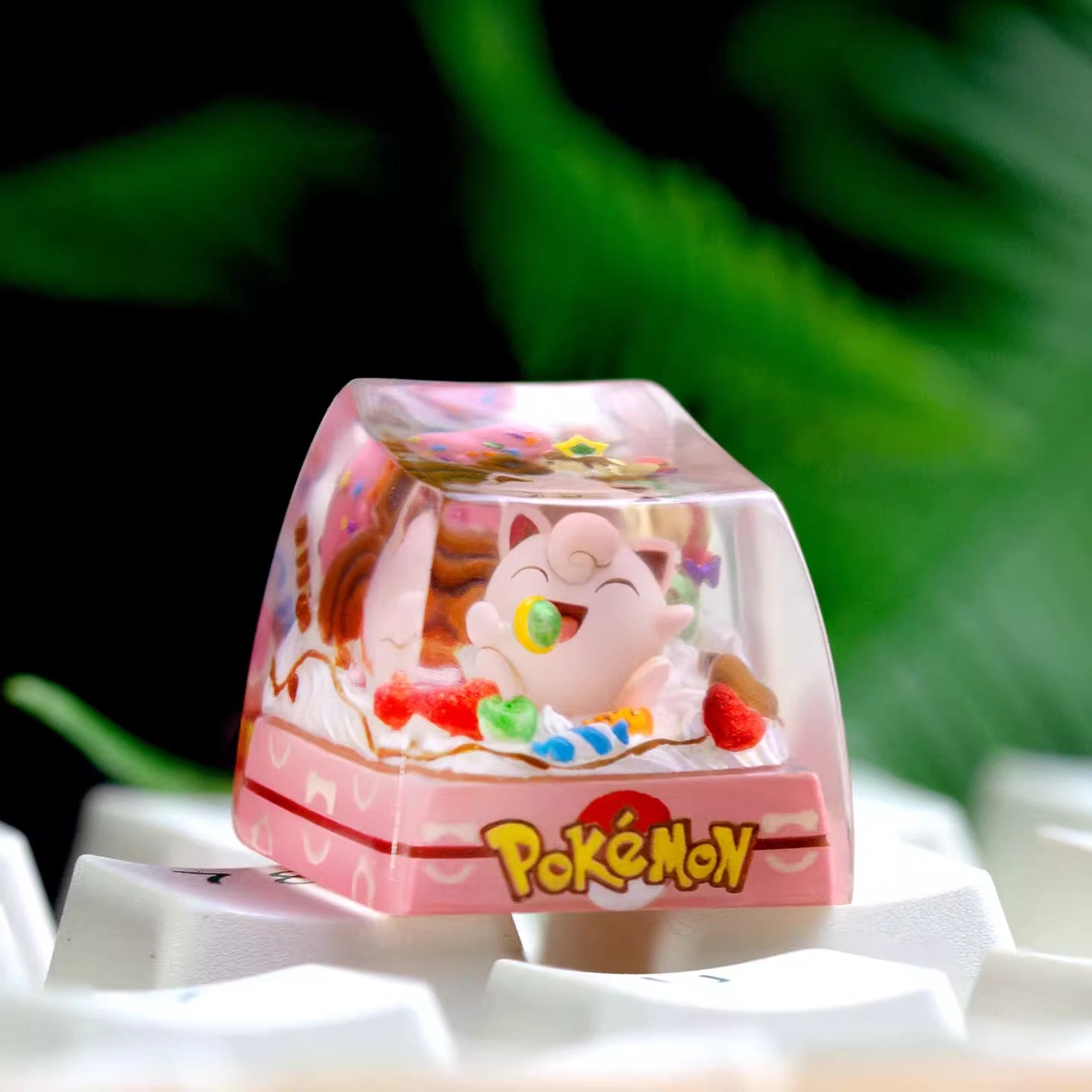 Pok é mon themed crystal dropper personalized keycaps, anime creative culture peripheral mechanical keyboard decorative keycaps