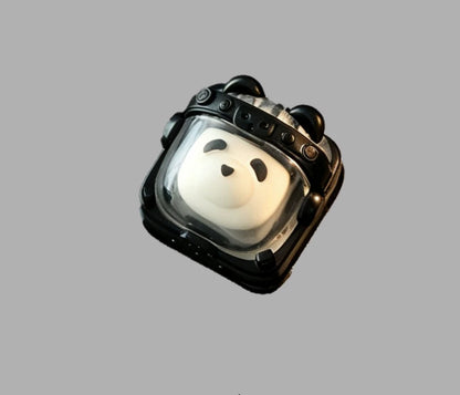Skeleton Space Man Machine Gun Soldier Personalized Keycaps, Original Design Resin Material Mechanical Keyboard Decorative Keycaps, Cartoon Art Keycaps