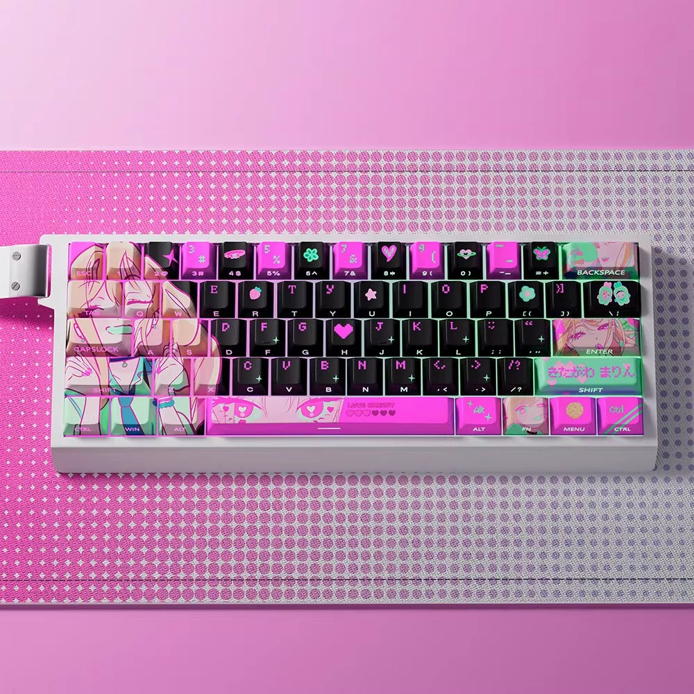 My Dress Up Darling, Kitagawa Marin Theme, PBT+PC Material Personalized Keycap Set, Anime Game Culture Creative Decorative Keycap Set