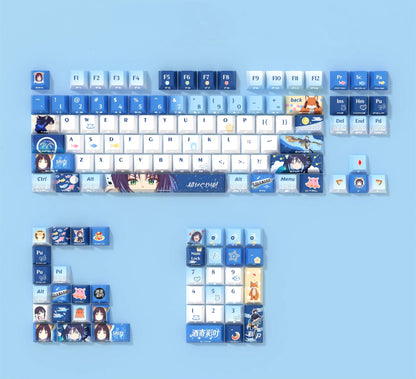 Cosmic Princess Kaguya! ， Sakayori Iroha, original translucent keycap set with side engraving, PBT heat sublimation compatible ROG Azoth Megalion woot