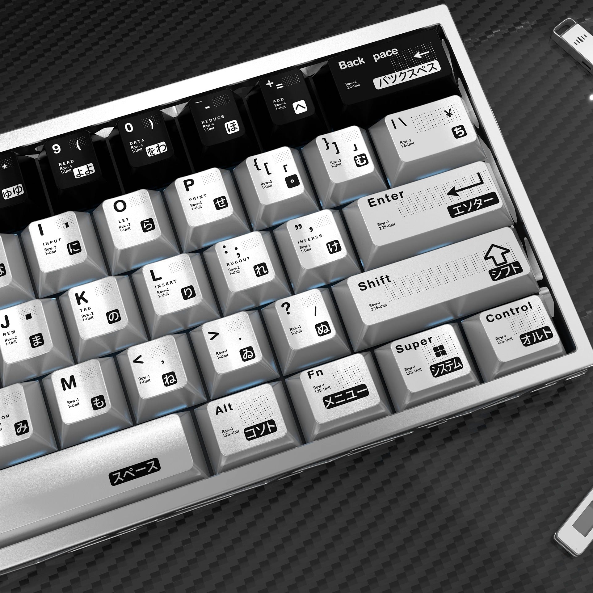 Parameterized theme design, metal paint texture PBT material personalized keycap set, mechanical keyboard decorative keycaps