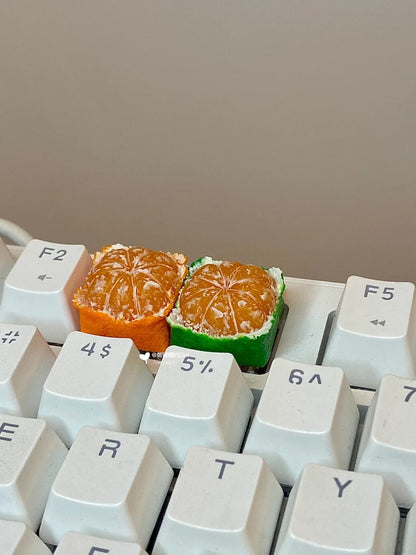 Simulated fruit series keycaps, handmade personalized keycaps made of soft clay material, mechanical keyboard creatively decorated keycaps