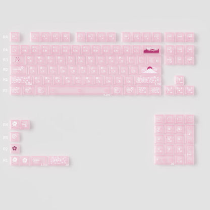 Spring and Jingming Black Theme Theme, Keycap Set PBT/PC Metallic Texture personalized keycap set, , compatible with 61/64/68/75/84/87/104 mechanical keyboard