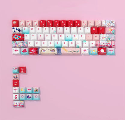Cosmic Princess Kaguya! Theme, PBT material original factory highly personalized keycap set, anime game keycap set, suitable for 61/64/68/75/84/87/104 key mechanical keyboards