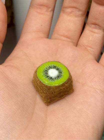 Simulated fruit series keycaps, handmade personalized keycaps made of soft clay material, mechanical keyboard creatively decorated keycaps