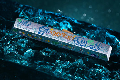 Pok é mon Series, Squirtle Theme, 6.25U Aluminum Spacebar Personalized Keycaps, Anime Game Culture Creative Cute Decorative Keycaps