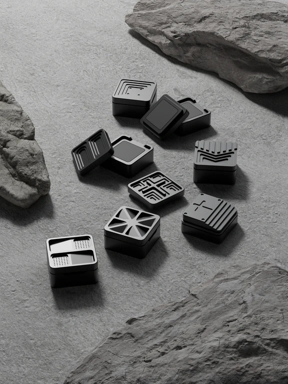 Overlapping Shadow "Metal Personalized Keycap Series, CNC Aluminum Alloy Processed Keycaps, Mechanical Keyboard Decorative Keycaps