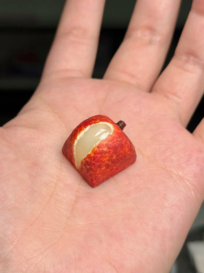 Simulated fruit series keycaps, handmade personalized keycaps made of soft clay material, mechanical keyboard creatively decorated keycaps