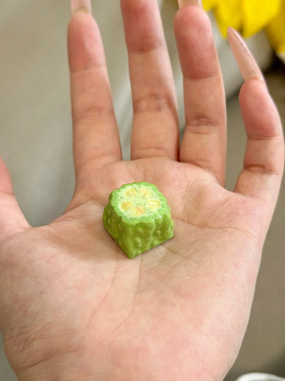 Simulated fruit series keycaps, handmade personalized keycaps made of soft clay material, mechanical keyboard creatively decorated keycaps