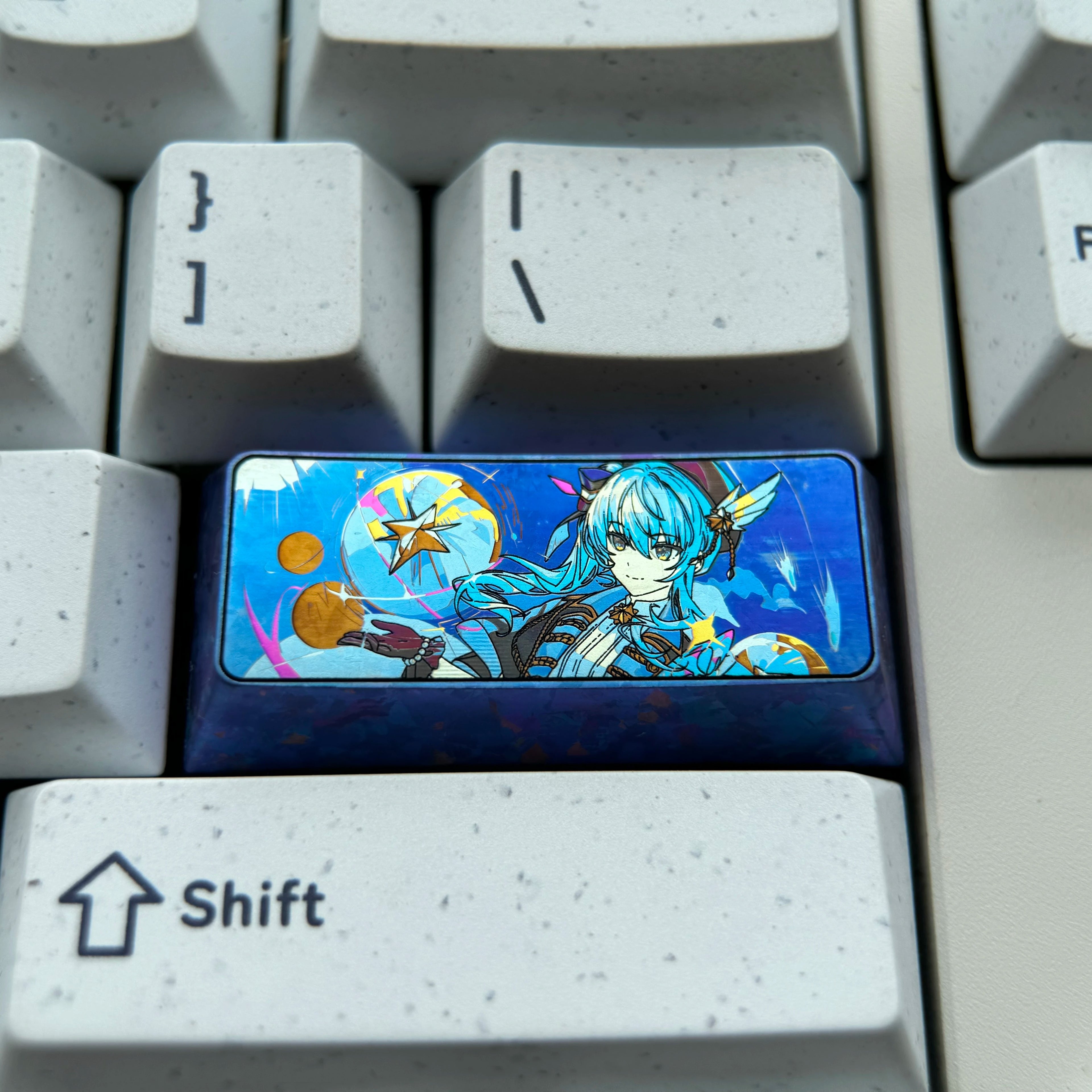 Hoshimachi Suisei Theme Collection, Titanium Alloy Personalized Keycaps, Anime Music Idol Culture Peripheral Mechanical Keyboard Customized Decorative Keycaps