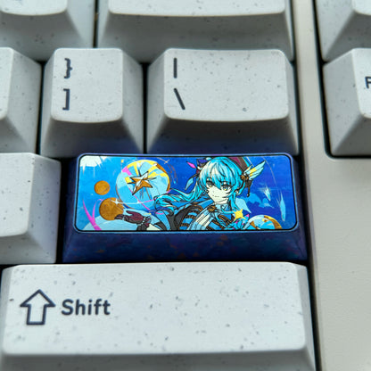 Hoshimachi Suisei Theme Collection, Titanium Alloy Personalized Keycaps, Anime Music Idol Culture Peripheral Mechanical Keyboard Customized Decorative Keycaps